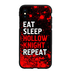 Чехол iPhone XS Max матовый Eat Sleep Hollow Knight Repeat Арт, цвет: 3D-черный