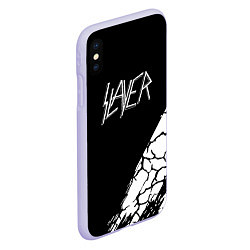 Чехол iPhone XS Max матовый Slayer Трещины, цвет: 3D-светло-сиреневый — фото 2