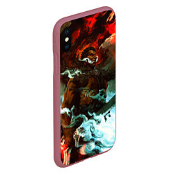 Чехол iPhone XS Max матовый BERSERK В ПЕПЛЕ, цвет: 3D-малиновый — фото 2