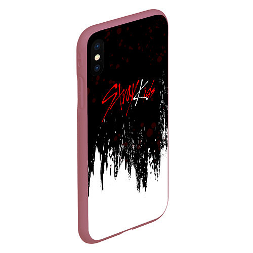 Чехол iPhone XS Max матовый Stray kids - changbin / 3D-Малиновый – фото 2