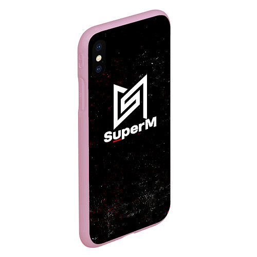 Чехол iPhone XS Max матовый Superm мелкие брызги красок / 3D-Розовый – фото 2