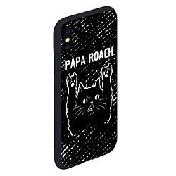 Чехол iPhone XS Max матовый Papa Roach Rock Cat, цвет: 3D-черный — фото 2