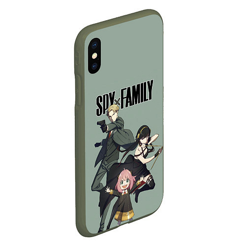 Чехол iPhone XS Max матовый Spy x Family Семья шпиона / 3D-Темно-зеленый – фото 2