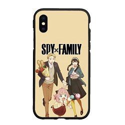 Чехол iPhone XS Max матовый Spy x Family: Семья шпиона, цвет: 3D-черный