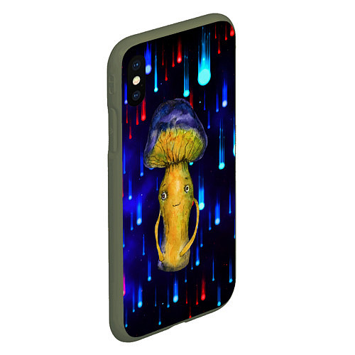 Чехол iPhone XS Max матовый Гриб Fantasy / 3D-Темно-зеленый – фото 2