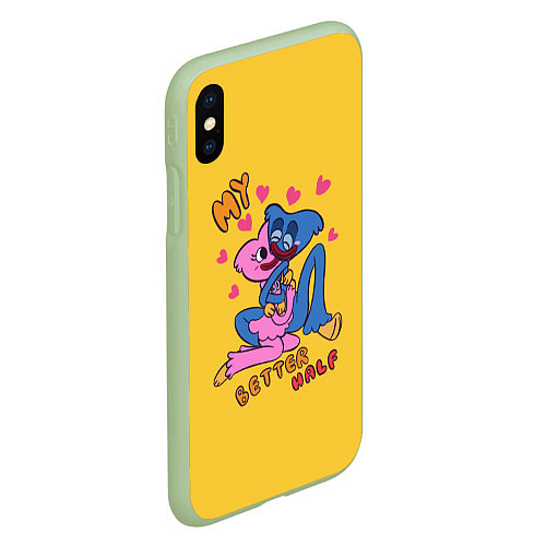 Чехол iPhone XS Max матовый POPPY PLAYTIME MY BETTER HALF / 3D-Салатовый – фото 2