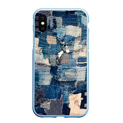 Чехол iPhone XS Max матовый Patchwork Jeans Осень Зима 2023
