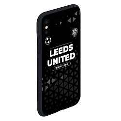 Чехол iPhone XS Max матовый Leeds United Форма Champions, цвет: 3D-черный — фото 2