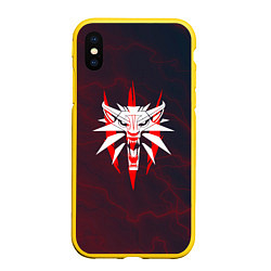 Чехол iPhone XS Max матовый THE WITCHER КОГОТЬ МОЛНИИ, цвет: 3D-желтый