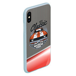 Чехол iPhone XS Max матовый Classic motor sport, цвет: 3D-голубой — фото 2