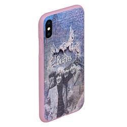 Чехол iPhone XS Max матовый The Beatles Легендарная Ливерпульская четвёрка, цвет: 3D-розовый — фото 2