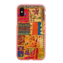 Чехол iPhone XS Max матовый Пэчворк Лоскутное одеяло Patchwork Quilt