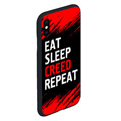 Чехол iPhone XS Max матовый Eat Sleep Creed Repeat - Краски, цвет: 3D-черный — фото 2