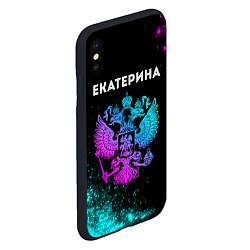 Чехол iPhone XS Max матовый Екатерина Россия, цвет: 3D-черный — фото 2