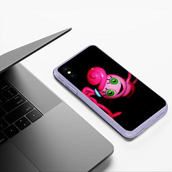 Чехол iPhone XS Max матовый POPPY PLAYTIME - Mommy long legs - Мама длинные но, цвет: 3D-светло-сиреневый — фото 2