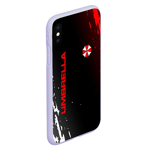 Чехол iPhone XS Max матовый Resident evil амбрелла / 3D-Светло-сиреневый – фото 2