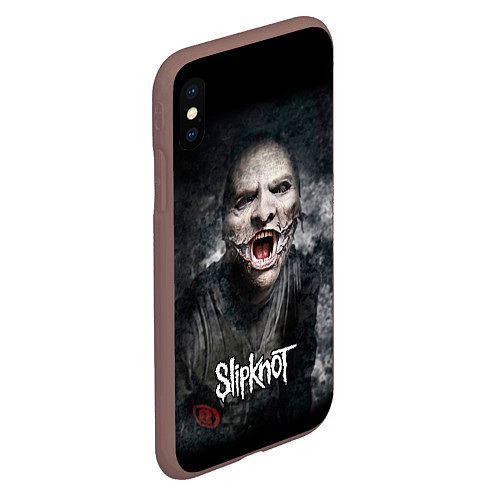 Чехол iPhone XS Max матовый Slipknot - The Gray Chapter - Corey Taylor / 3D-Коричневый – фото 2