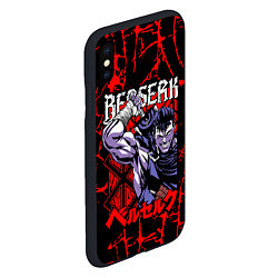 Чехол iPhone XS Max матовый БЕРСЕРК BERSERK GUTS, цвет: 3D-черный — фото 2