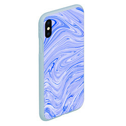 Чехол iPhone XS Max матовый Abstract lavender pattern, цвет: 3D-голубой — фото 2