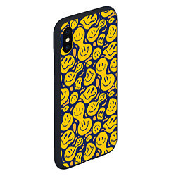 Чехол iPhone XS Max матовый Flowing emoticons, цвет: 3D-черный — фото 2