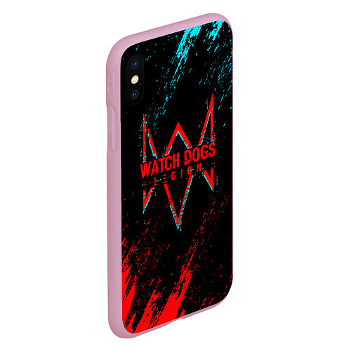 Чехол iPhone XS Max матовый Watch Dogs 2 watch dogs: legion / 3D-Розовый – фото 2