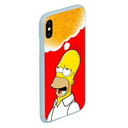 Чехол iPhone XS Max матовый Homer dream, цвет: 3D-голубой — фото 2