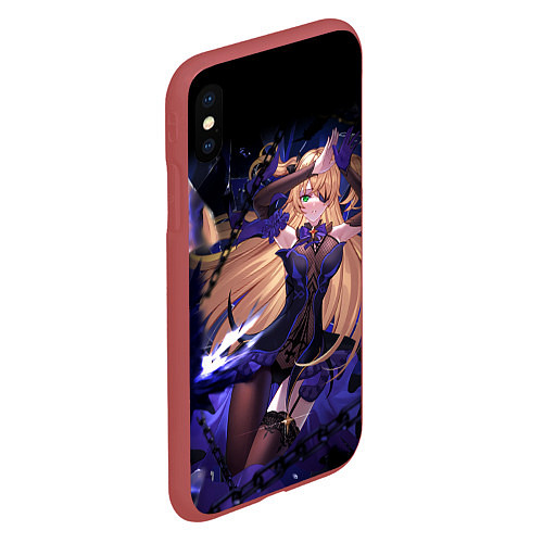 Чехол iPhone XS Max матовый ФИШЛЬ - FISCHL GENSHIN / 3D-Красный – фото 2