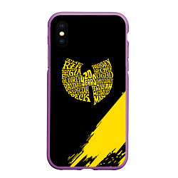 Чехол iPhone XS Max матовый Wu-tang clan логотип, цвет: 3D-фиолетовый