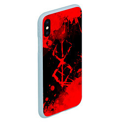 Чехол iPhone XS Max матовый КЛЕЙМО ЖЕРТВЫ - BERSERKБЕРСЕРК, цвет: 3D-голубой — фото 2