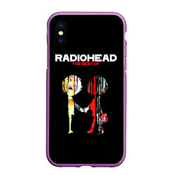 Чехол iPhone XS Max матовый Radiohead The BEST, цвет: 3D-фиолетовый