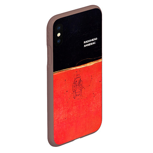 Чехол iPhone XS Max матовый Radiohead - Amnesiac / 3D-Коричневый – фото 2