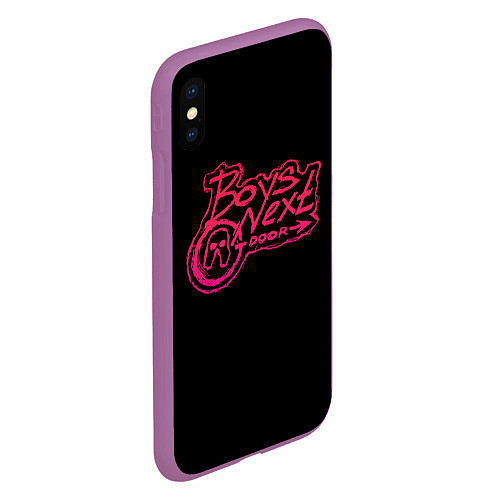 Чехол iPhone XS Max матовый BOYS NEXT DOOR / 3D-Фиолетовый – фото 2