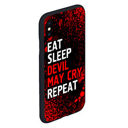 Чехол iPhone XS Max матовый Eat Sleep Devil May Cry Repeat Арт, цвет: 3D-черный — фото 2