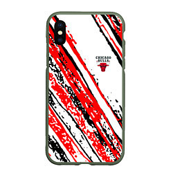 Чехол iPhone XS Max матовый CHICAGO BULLS ЧИКАГО БУЛЛС