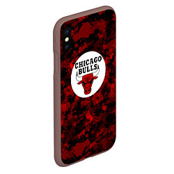 Чехол iPhone XS Max матовый CHICAGO BULLS ЧИКАГО БУЛЛС NBA, цвет: 3D-коричневый — фото 2