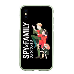 Чехол iPhone XS Max матовый Spy Family Семья Шпиона, цвет: 3D-салатовый