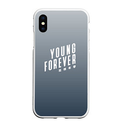 Чехол iPhone XS Max матовый Навечно молодой Young forever