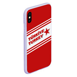 Чехол iPhone XS Max матовый Надпись Турция на турецком и английском языках, цвет: 3D-светло-сиреневый — фото 2