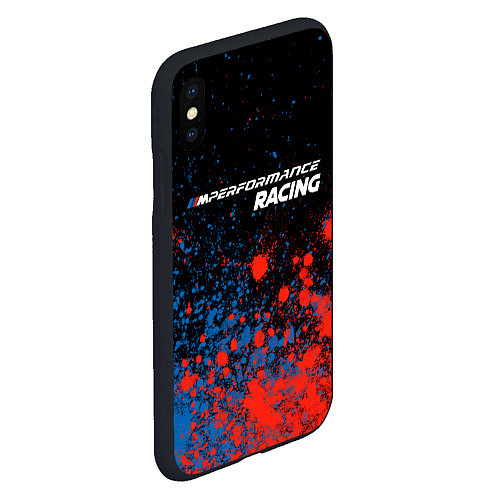 Чехол iPhone XS Max матовый БМВ Racing - Краска / 3D-Черный – фото 2