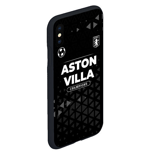 Чехол iPhone XS Max матовый Aston Villa Форма Champions / 3D-Черный – фото 2