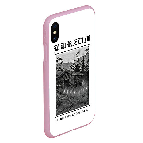 Чехол iPhone XS Max матовый In the arms of darkness - Burzum / 3D-Розовый – фото 2