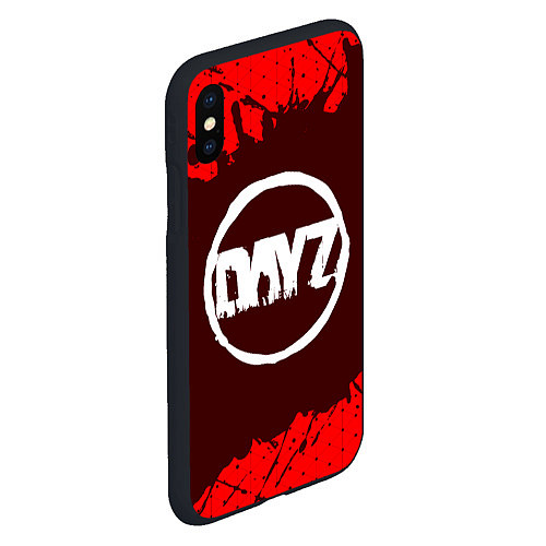 Чехол iPhone XS Max матовый DAYZ - Краска / 3D-Черный – фото 2