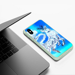 Чехол iPhone XS Max матовый Взрослый Твиг из мультфильма Hilda, цвет: 3D-салатовый — фото 2