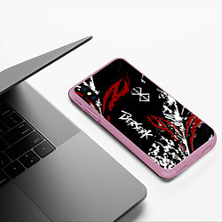 Чехол iPhone XS Max матовый BERSERK BLACK MASK - БЕРСЕРК ЧЁРНАЯ МАСКА, цвет: 3D-розовый — фото 2