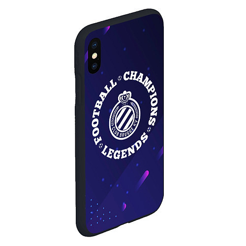 Чехол iPhone XS Max матовый Club Brugge Легенды Чемпионы / 3D-Черный – фото 2