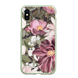 Чехол iPhone XS Max матовый Цветы Красивый Цветочный Букет Георгин