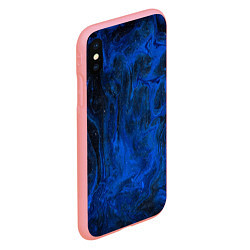 Чехол iPhone XS Max матовый Синий абстрактный дым, цвет: 3D-баблгам — фото 2