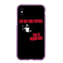 Чехол iPhone XS Max матовый Live at Woodstock - Red Hot Chili Peppers