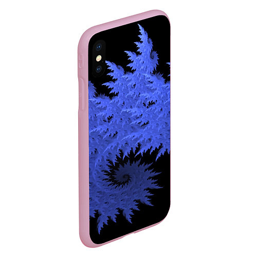 Чехол iPhone XS Max матовый Абстрактный морозный узор Abstract frost pattern / 3D-Розовый – фото 2