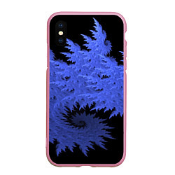 Чехол iPhone XS Max матовый Абстрактный морозный узор Abstract frost pattern, цвет: 3D-розовый